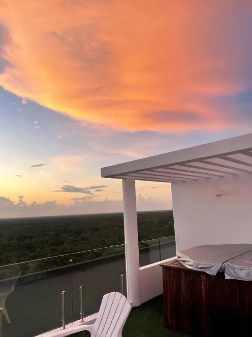 Apartment Ferienwohnung Penthouse Con Jacuzzi Y Panoramicas De Selva Playa del Carmen